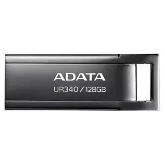 ADATA Flash Drive 128GB UR340, USB 3.2 Dash Drive, Metall glänzend schwarz