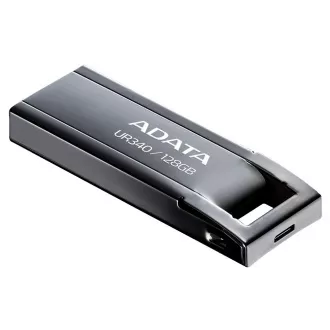 ADATA Flash Drive 128GB UR340, USB 3.2 Dash Drive, Metall glänzend schwarz