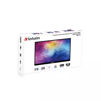 Verbatim PMT-15 Tragbarer Touchscreen-Monitor 15,6" Full HD 1080p Metallgehäuse Verbatim PMT-15 Tragbarer Touchscreen-Monitor 15,6" Full HD 1080p Metallgehäuse