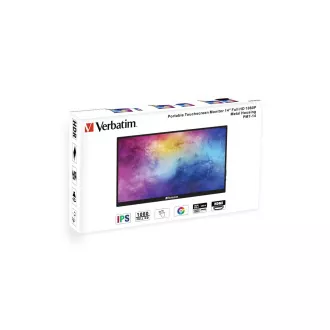 Verbatim PMT-14 Tragbarer Touchscreen-Monitor 14" Full HD 1080p Metallgehäuse Verbatim PMT-14 Tragbarer Touchscreen-Monitor 14" Full HD 1080p Metallgehäuse