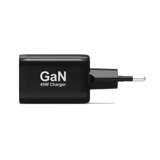 PORT Netzladegerät für USB-C und USB-A, 45 W, schwarz PORT Netzladegerät für USB-C und USB-A, 45 W, schwarz