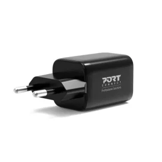 PORT Netzladegerät für USB-C und USB-A, 45 W, schwarz PORT Netzladegerät für USB-C und USB-A, 45 W, schwarz