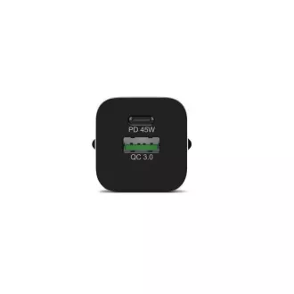 PORT Netzladegerät für USB-C und USB-A, 45 W, schwarz PORT Netzladegerät für USB-C und USB-A, 45 W, schwarz