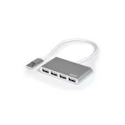 PORT USB HUB, 4x USB 2.0, grau
