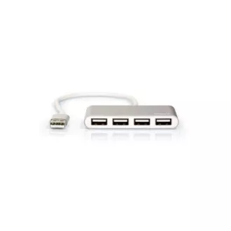 PORT USB HUB, 4x USB 2.0, grau PORT USB HUB, 4x USB 2.0, grau