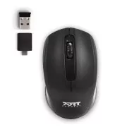 PORT Funkmaus Wireless Office, USB-A/USB-C Dongle, 2, 4Ghz, 1000DPI, schwarz