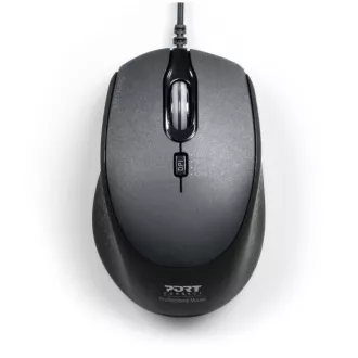 PORT optische Maus SILENT, USB-A/USB-C, 3600 DPI, schwarz PORT optische Maus SILENT, USB-A/USB-C, 3600 DPI, schwarz