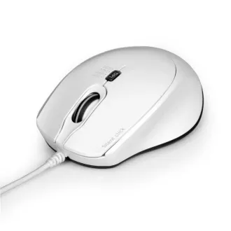 PORT optische Maus SILENT, USB-A/USB-C, 3600 DPI, weiß