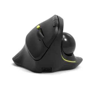 PORT kabellose ergonomische Maus ERGONOMIC TRACKBALL, 2, 4 Ghz & Bluetooth, USB-A/C, schwarz