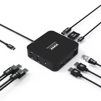 PORT Dockingstation USB-C 10v1, 2x4K Display Port, 5x USB-A, USB-C 85W PD, Ethernet, SD PORT Dockingstation USB-C 10v1, 2x4K Display Port, 5x USB-A, USB-C 85W PD, Ethernet, SD