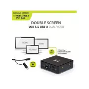 PORT Dockingstation 8in1 USB-C, USB-A, Dual Video, HDMI, Ethernet, Audio, USB 3.0
