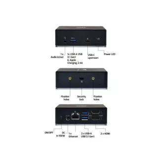 PORT Dockingstation 8in1 USB-C, USB-A, Dual Video, HDMI, Ethernet, Audio, USB 3.0 PORT Dockingstation 8in1 USB-C, USB-A, Dual Video, HDMI, Ethernet, Audio, USB 3.0