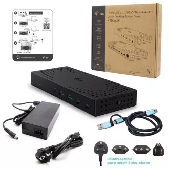 i-tec USB 3.0 / USB-C / Thunderbolt, 3x 4K Docking Station Gen 2 PD 100W i-tec USB 3.0 / USB-C / Thunderbolt, 3x 4K Docking Station Gen 2 PD 100W