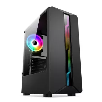 1stCOOL Gehäuse SHARK 1, Middle Tower, AU, USB 3.0, ohne Netzteil, RGB-Lüfter, transparentes Seitenteil, schwarz 1stCOOL Gehäuse SHARK 1, Middle Tower, AU, USB 3.0, ohne Netzteil, RGB-Lüfter, transparentes Seitenteil, schwarz