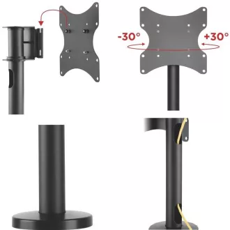 Hochwertiger TV-Ständer 23-50", seitlich drehbar  /- 30°, Höhe 45cm, Tragkraft 50kg