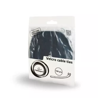 C-Tech CABLEXPERT Klettbänder, 210mm, schwarz, 100 Stück pro Packung C-Tech CABLEXPERT Klettbänder, 210mm, schwarz, 100 Stück pro Packung