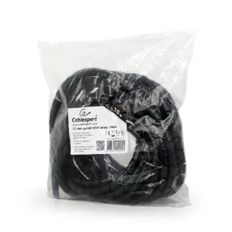 C-Tech CABLEXPERT Kabelklemmspirale, 12mm, 10 m, schwarz C-Tech CABLEXPERT Kabelklemmspirale, 12mm, 10 m, schwarz