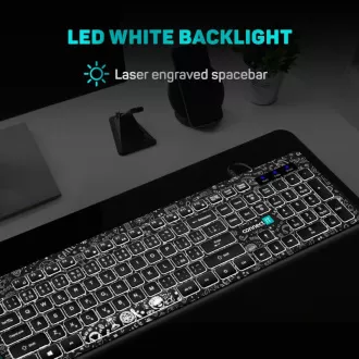 CONNECT IT DOODLE office kabelgebundene weiße USB-Tastatur mit Hintergrundbeleuchtung, Version CZ SK, SCHWARZ CONNECT IT DOODLE office kabelgebundene weiße USB-Tastatur mit Hintergrundbeleuchtung, Version CZ SK, SCHWARZ