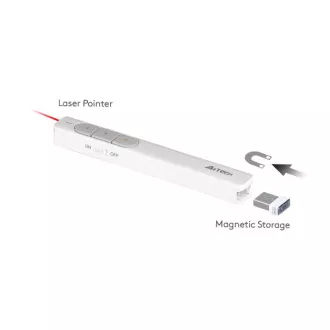 A4tech 2.4G kabelloser Laser Presenter & Pointer, weiß A4tech 2.4G kabelloser Laser Presenter & Pointer, weiß