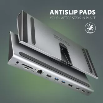 AXAGON HMC-4KX3 USB 5Gbps Hub, 3x USB-A, 2x HDMI, DP, RJ-45 GLAN, SD/microSD, Audio, PD 100W, USB-C Kabel 40cm AXAGON HMC-4KX3 USB 5Gbps Hub, 3x USB-A, 2x HDMI, DP, RJ-45 GLAN, SD/microSD, Audio, PD 100W, USB-C Kabel 40cm