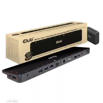 Club3D Dockingstation USB-C 14v1, 1xDP, 1xHDMI, 1xVGA, 2xUSB-C, 5xUSB, 1xRJ45, 1x3.5mm, grau Club3D Dockingstation USB-C 14v1, 1xDP, 1xHDMI, 1xVGA, 2xUSB-C, 5xUSB, 1xRJ45, 1x3.5mm, grau