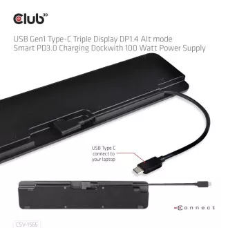 Club3D Dockingstation USB-C 14v1, 1xDP, 1xHDMI, 1xVGA, 2xUSB-C, 5xUSB, 1xRJ45, 1x3.5mm, grau Club3D Dockingstation USB-C 14v1, 1xDP, 1xHDMI, 1xVGA, 2xUSB-C, 5xUSB, 1xRJ45, 1x3.5mm, grau