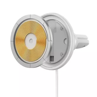 Baseus CW01 Magnethalterung mit drahtloser Aufladung (für Lüftungsgitter) 15W 25W, weiß Baseus CW01 Magnethalterung mit drahtloser Aufladung (für Lüftungsgitter) 15W 25W, weiß