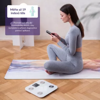 TrueLife FitScale W6 BT - Bioelektrische Impedanz-Bluetooth-Waage - weiß