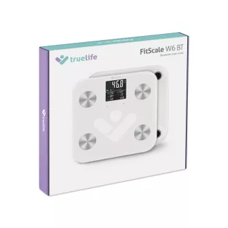 TrueLife FitScale W6 BT - Bioelektrische Impedanz-Bluetooth-Waage - weiß