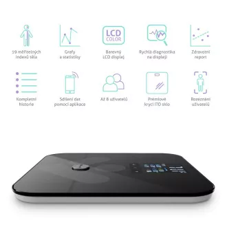 TrueLife FitScale W7 BT - Bioelektrische Impedanz-Bluetooth-Waage - schwarz TrueLife FitScale W7 BT - Bioelektrische Impedanz-Bluetooth-Waage - schwarz