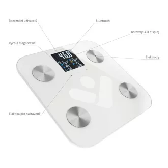 TrueLife FitScale W7 BT - Bioelektrische Impedanz-Bluetooth-Waage - Weiß TrueLife FitScale W7 BT - Bioelektrische Impedanz-Bluetooth-Waage - Weiß