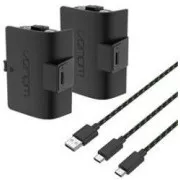 VENOM VS2883 Xbox Series S/X & One Schwarz Hochkapazitäts-Doppelbatteriepack   3 Meter Kabel
