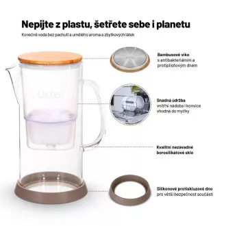 Lauben Glas-Wasserfilterkanne 32GW - Filterkanne