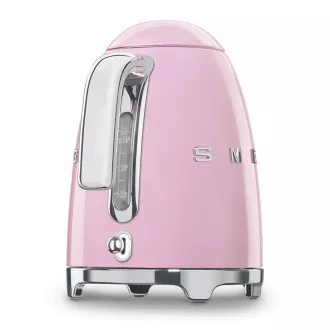 Smeg KLF03PKEU elektrischer Wasserkocher, 1, 7 l (7 Tassen), 2400 W, 1950er Stil, rosa