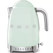 Smeg KLF04PGEU elektrischer Wasserkocher, 1, 7 l (7 Tassen), 2400 W, 50er Jahre Stil, Temperaturkontrolle, 7 Programme, pastellgrün