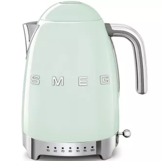 Smeg KLF04PGEU elektrischer Wasserkocher, 1, 7 l (7 Tassen), 2400 W, 50er Jahre Stil, Temperaturkontrolle, 7 Programme, pastellgrün Smeg KLF04PGEU elektrischer Wasserkocher, 1, 7 l (7 Tassen), 2400 W, 50er Jahre Stil, Temperaturkontrolle, 7 Programme, pastellgrün