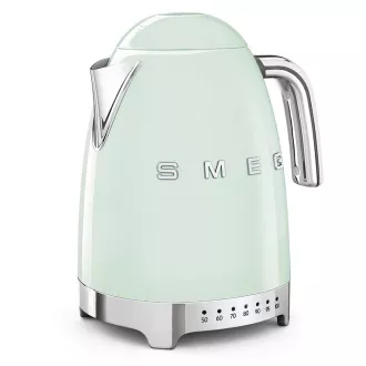 Smeg KLF04PGEU elektrischer Wasserkocher, 1, 7 l (7 Tassen), 2400 W, 50er Jahre Stil, Temperaturkontrolle, 7 Programme, pastellgrün Smeg KLF04PGEU elektrischer Wasserkocher, 1, 7 l (7 Tassen), 2400 W, 50er Jahre Stil, Temperaturkontrolle, 7 Programme, pastellgrün
