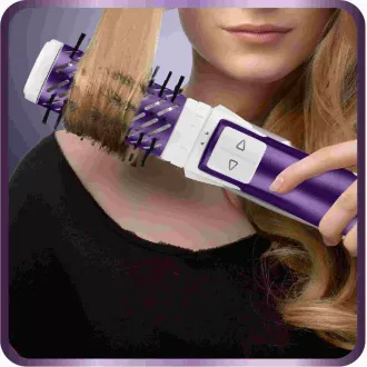 Rowenta CF9530F0 Lockenstab, 2in1, 240 W, 2 Temperaturen, 2 Geschwindigkeiten, weiß/lila