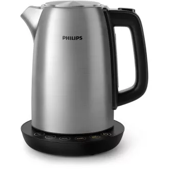 Philips HD9359/90 elektrischer Wasserkocher, 1,7 l, 2200 W, Temperaturregelung, schwarz/silber Philips HD9359/90 elektrischer Wasserkocher, 1,7 l, 2200 W, Temperaturregelung, schwarz/silber