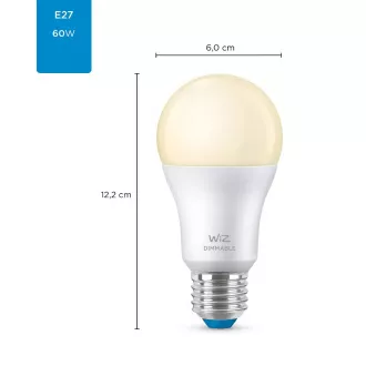 PHILIPS WiZ Dimmbar 60W E27 A60 - dimmbare Glühbirne