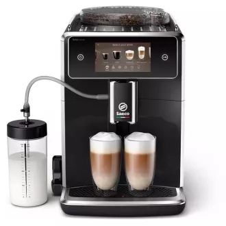 SAECO SM8780/00 Xelsis Deluxe, Touchscreen-Kaffeemaschine, Milchbehälter, 2 Tassen auf einmal, 6 Programme, schwarz