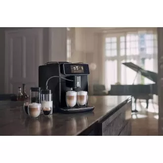 SAECO SM8780/00 Xelsis Deluxe, Touchscreen-Kaffeemaschine, Milchbehälter, 2 Tassen auf einmal, 6 Programme, schwarz