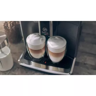 SAECO SM8780/00 Xelsis Deluxe, Touchscreen-Kaffeemaschine, Milchbehälter, 2 Tassen auf einmal, 6 Programme, schwarz