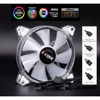 1stCOOL Lüfter AURA EVO CRYSTAL, 120mm, ARGB 1stCOOL Lüfter AURA EVO CRYSTAL, 120mm, ARGB