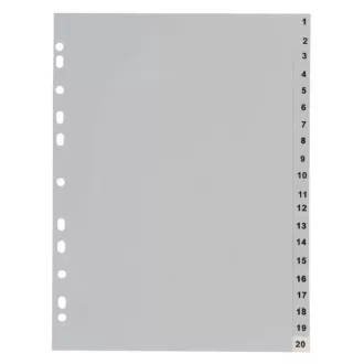 Trennsteg A4 1-20 PP grau Trennsteg A4 1-20 PP grau