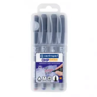 Marker Centropen 2637/4 M permanent 4 Farben zylindrische Spitze 1mm
