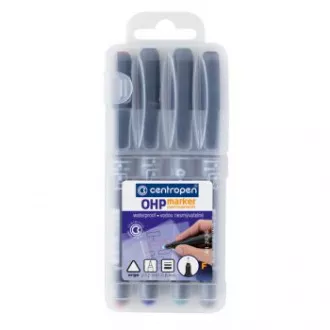 Marker Centropen 2636/4 F permanent 4 Farben 0,6 mm
