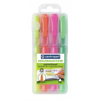 Textmarker Centropen 8722/4 4 Farben Keilspitze 1-4mm Textmarker Centropen 8722/4 4 Farben Keilspitze 1-4mm