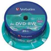 VERBATIM DVD-RW (25er-Pack) Spindel / 4x / 4.7GB
