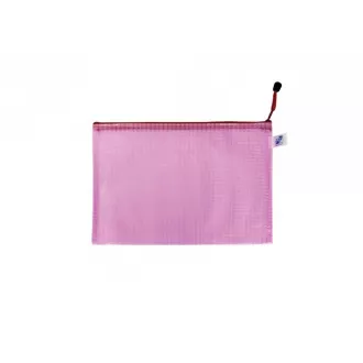 Briefumschlag A5 mit Reißverschluss Mesh rosa